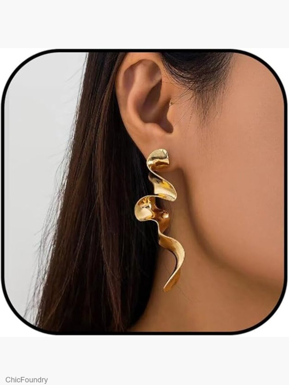 Irregular Geometric Drop Earrings, Hypoallergenic Dangle Earrings